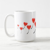 Ballons de coeur Mug café (Gauche)