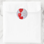 Ballons de coeur Sticker Merci rouge (Sac)