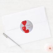 Ballons de coeur Sticker Merci rouge (Enveloppe)