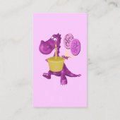Ballons de dragon violet mignon Carte de visite (Dos)