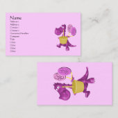 Ballons de dragon violet mignon Carte de visite (Devant / Derrière)