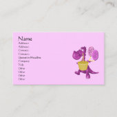 Ballons de dragon violet mignon Carte de visite (Devant)