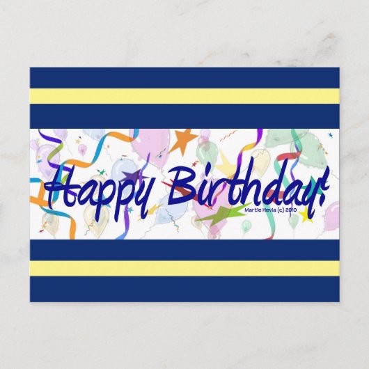 Ballons de fête III | Carte postale Blue Beach Son (Devant)