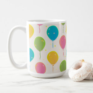 Ballons de fête sur une Mug