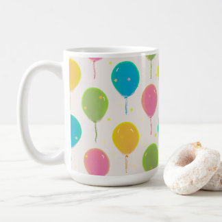 Ballons de fête sur une Mug