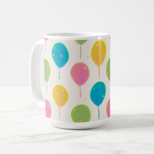 Ballons de fête sur une Mug (Devant gauche)