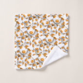 ballons de football orange nom de l'athlète motif (Gant de toilette)