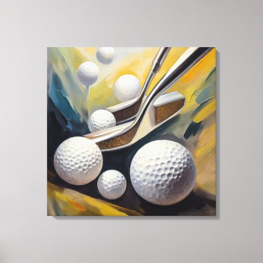 Ballons De Golf Et Peinture À Putter - Impression  (Recto)
