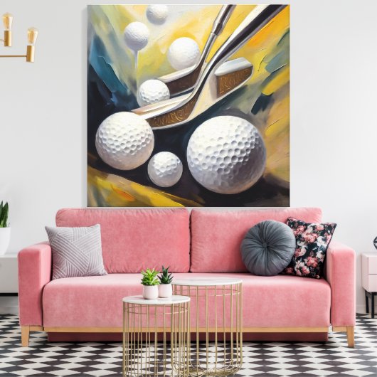 Ballons De Golf Et Peinture À Putter - Impression  (Insitu(Salon))