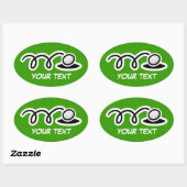 Ballons de golf gros autocollants avec texte perso (Feuille)