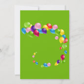 Ballons de haut et de loin Invitation de fête d'an (Dos)