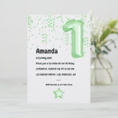 Ballons de Monnaie 1er Invitation anniversaire (Debout devant)