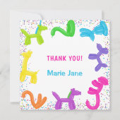 Ballons de néon, ballons d'animaux merci (Devant)