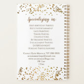 Ballons De Planificateur De Fête Et Confetti D'Or (Dos)