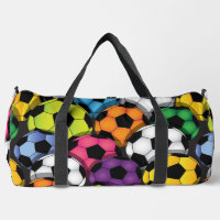 Ballons de soccer colorés Design Duffel Sac