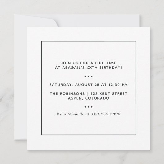 Ballons d'Iridescente foncée Invitation de fête d' (Dos)