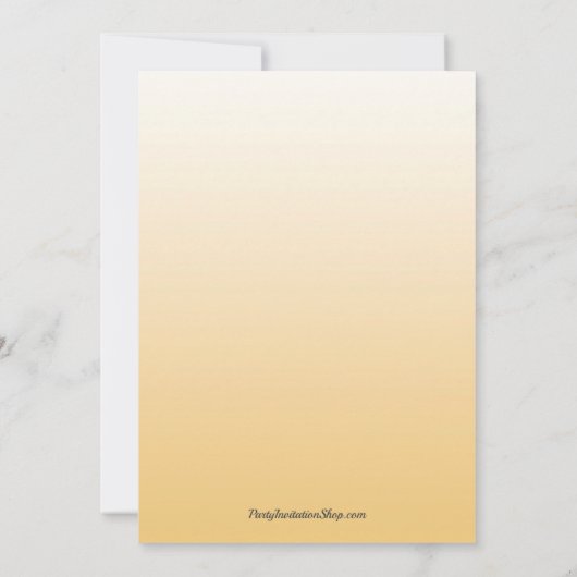 Ballons d'or blanc Invitations de fête d'anniversa (Dos)