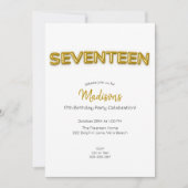 Ballons d'or dix-septième anniversaire Invitation  (Devant)