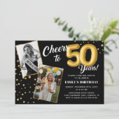 Ballons d'or noir 50e anniversaire Invitation phot (Debout devant)
