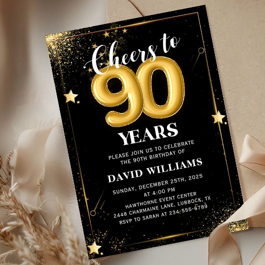 Ballons d'or noir 90e anniversaire Invitation de f