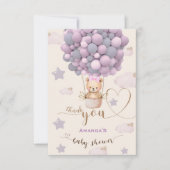 Ballons d'ours Bearly Wait Baby Merci rose (Devant)