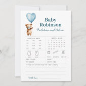 Ballons d'ours Bearly Wait Baby shower Carte de je (Devant)