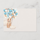 Ballons d'ours bleu clair carte de boîtier vierge (Dos)