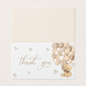 Ballons d'ours Carte de remerciements de révélatio (Outside Unfolded)