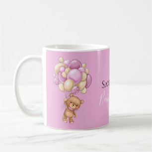 Ballons d'ours en peluche Mug de café rose