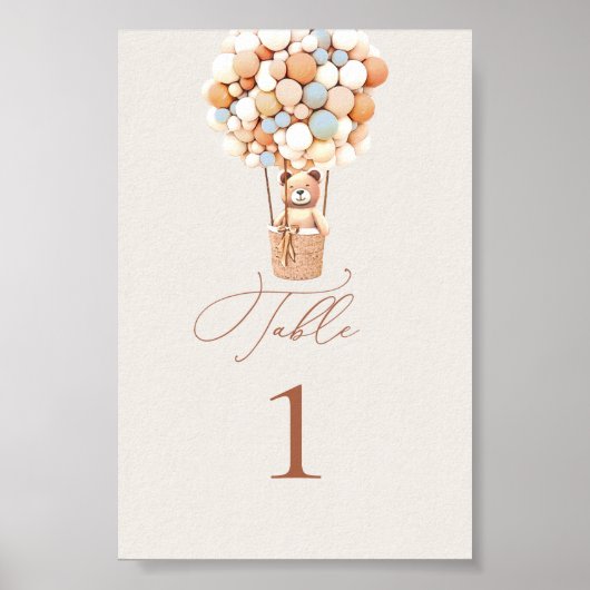 Ballons d'ours Numéro de tableau Poster (Devant)