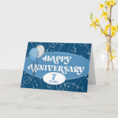 Ballons du 7e anniversaire de l'employé et carte d (Fleur jaune)