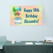 Ballons en Cake Custom Verjaardagsfeestbanner Spandoek (Beurs)