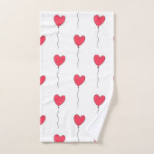 Ballons en forme de cœur (Serviette à main)