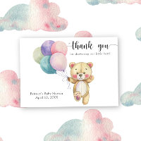 Ballons en forme d'ours en peluche - merci