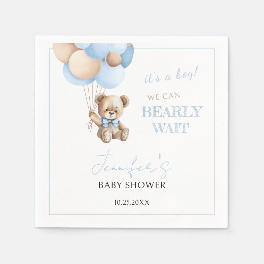 Ballons en peluche mignons serviettes en papier ba (Devant)