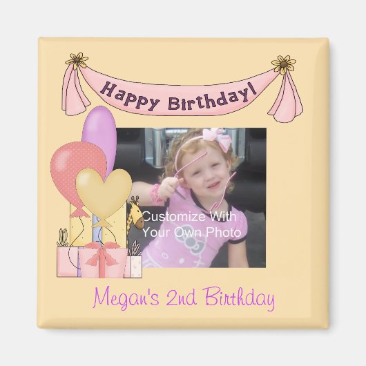 Ballons et cadeaux Anniversaire Magnet (Devant)
