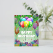 Ballons et carte d'anniversaire Confetti (Debout devant)