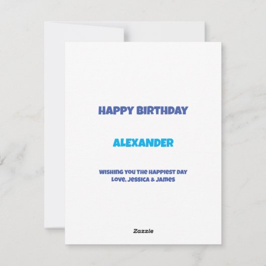 Ballons et carte d'anniversaire Confetti (Dos)