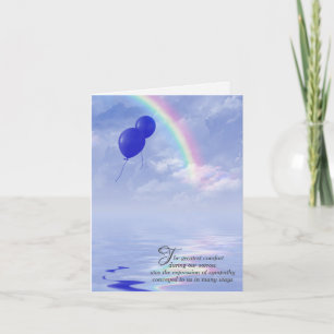 Ballons et Carte de remerciements de sympathie arc
