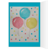 Ballons et cartes bleues Confetti (Intérieur (Gauche))