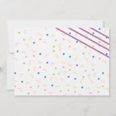 Ballons et Confetti Invitation d'anniversaire (Dos)