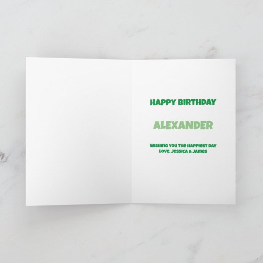 Ballons et Confetti sur carte d'anniversaire (Intérieur)