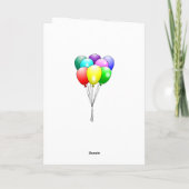 Ballons et Confetti sur carte d'anniversaire (Dos)