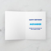 Ballons et Confetti sur carte d'anniversaire (Intérieur)