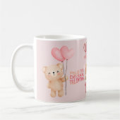 Ballons et ours en forme de cœur, mug Saint-Valent (Gauche)