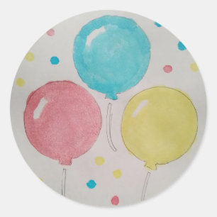 Ballons et Stickers ronds Confetti
