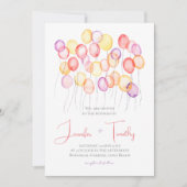 Ballons faire-part de mariage et colorés (Devant)