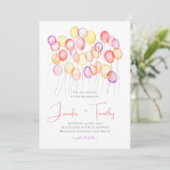 Ballons faire-part de mariage et colorés (Debout devant)