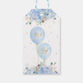 Ballons Floral Boy Baby shower Dank u wel Cadeaulabel (Achterkant)