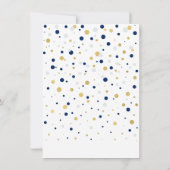 Ballons Gold & Navy | Carte de note Merci à la par (Dos)
